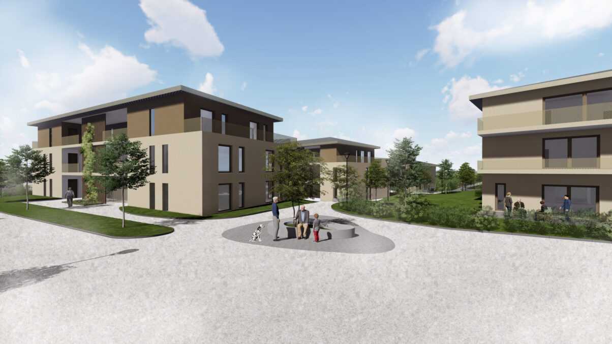 visualisierung mehrgeschossige seniorenwohngebäude