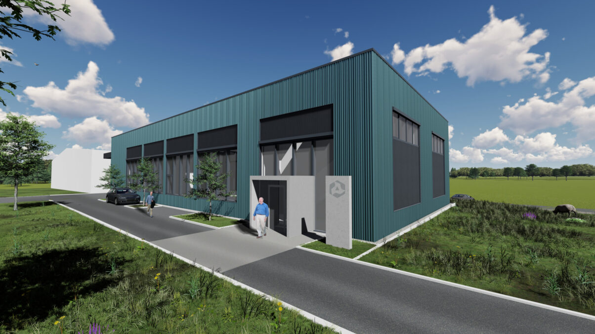 neubau produktionsgebäude neuhausen o.e. – visualisierung nordwest 3d-visualisierung gewerbehalle