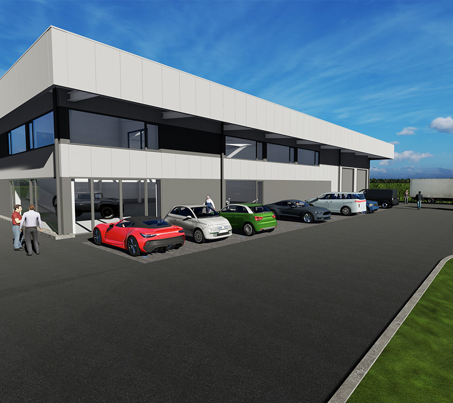 3d-visualisierung industriehalle