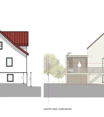 entwurfszeichnung wohnhaus