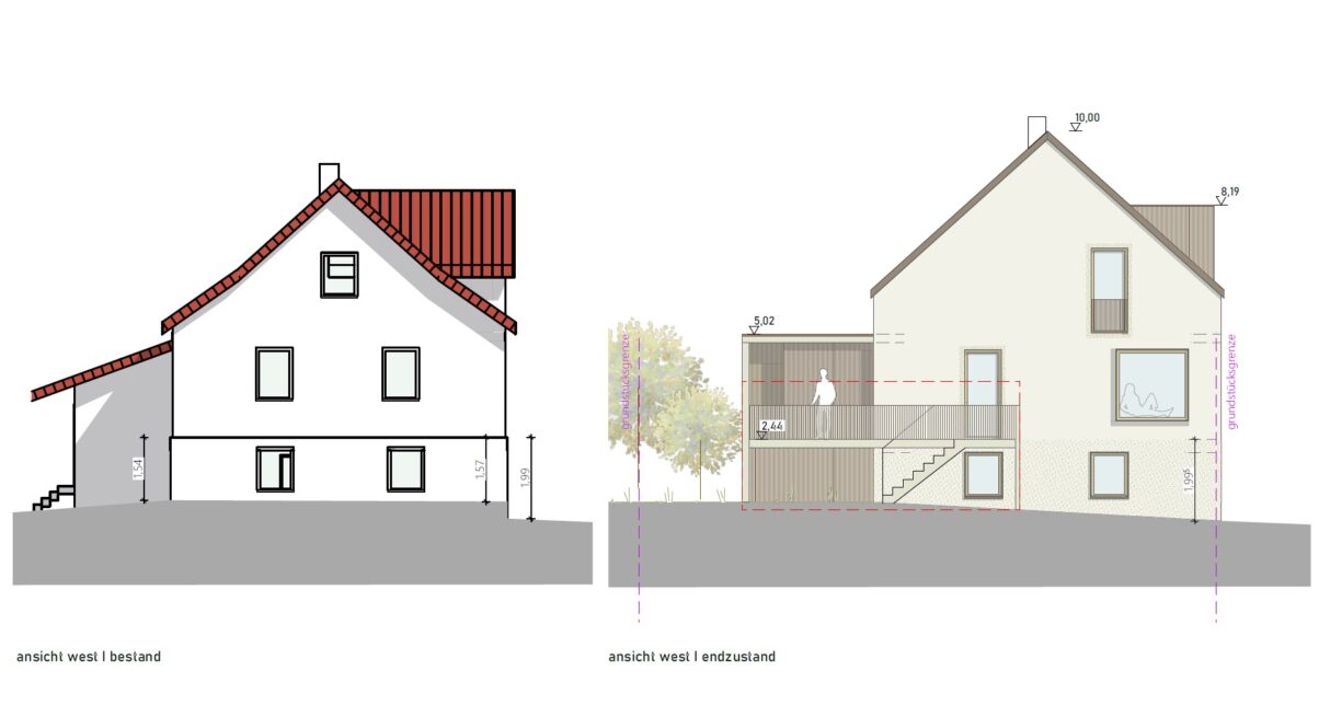 entwurfszeichnung wohnhaus